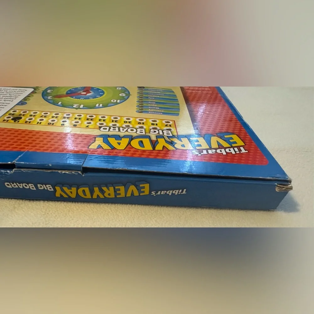 SimplyFun Tibbar's Everyday Big Board Wooden Educational Calendar & Clock NIB